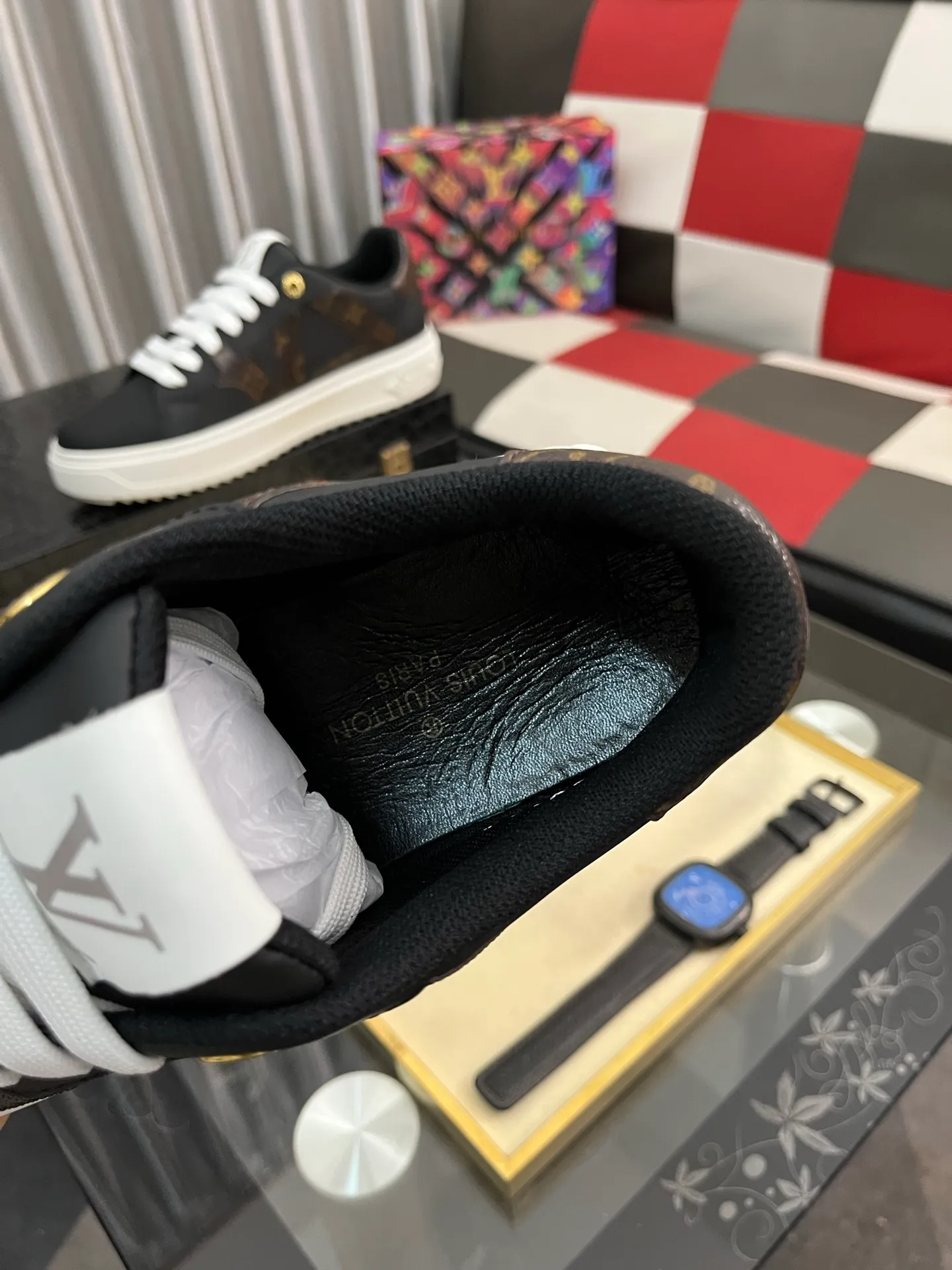 Men's shoes 💰520⌚️⌚️LV Louis Vuitton. The latest fashionable casual shoes are popular in physical stores. New spring and summer comfortable imported custom original cowhide, unique jacquard fabric element design. With sheepskin lining, Lv original bottom, [sun][sun] high-end packaging and high quality💪Details determine the quality, you can enter and leave the counter at will, welcome to compare🇮🇹Number of sizes 38-445️⃣Color options available